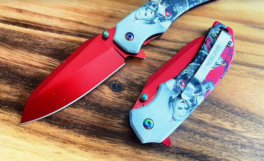 Harley Quinn Red Blade designed Pocket Knife