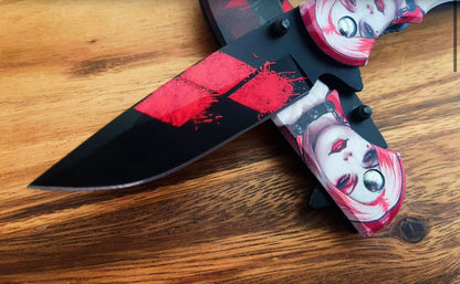 Harley Quinn Black designed Pocket Knife