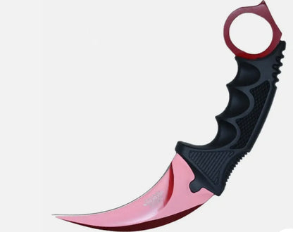 Red Blade Karambit | With Hard Sheath | And Necklace Rope