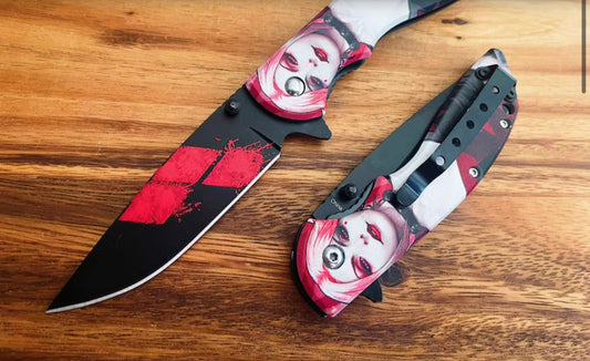 Harley Quinn Black designed Pocket Knife