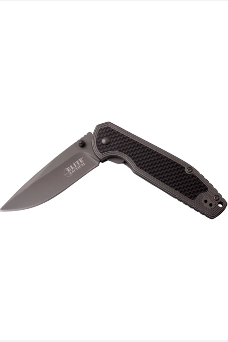 Carbon Fiber Handle Folding Pocket Knife With Back Clip | Heavy Duty, And Strong Quality Frame Lock