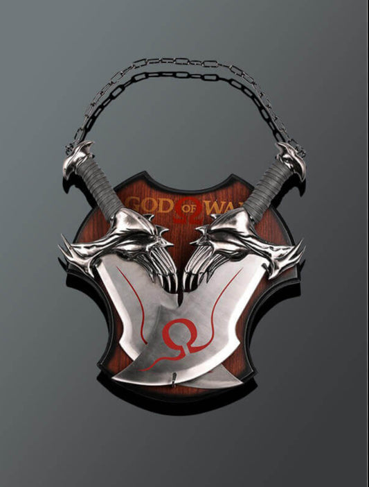 Kratos God Of War Blades, plaque included