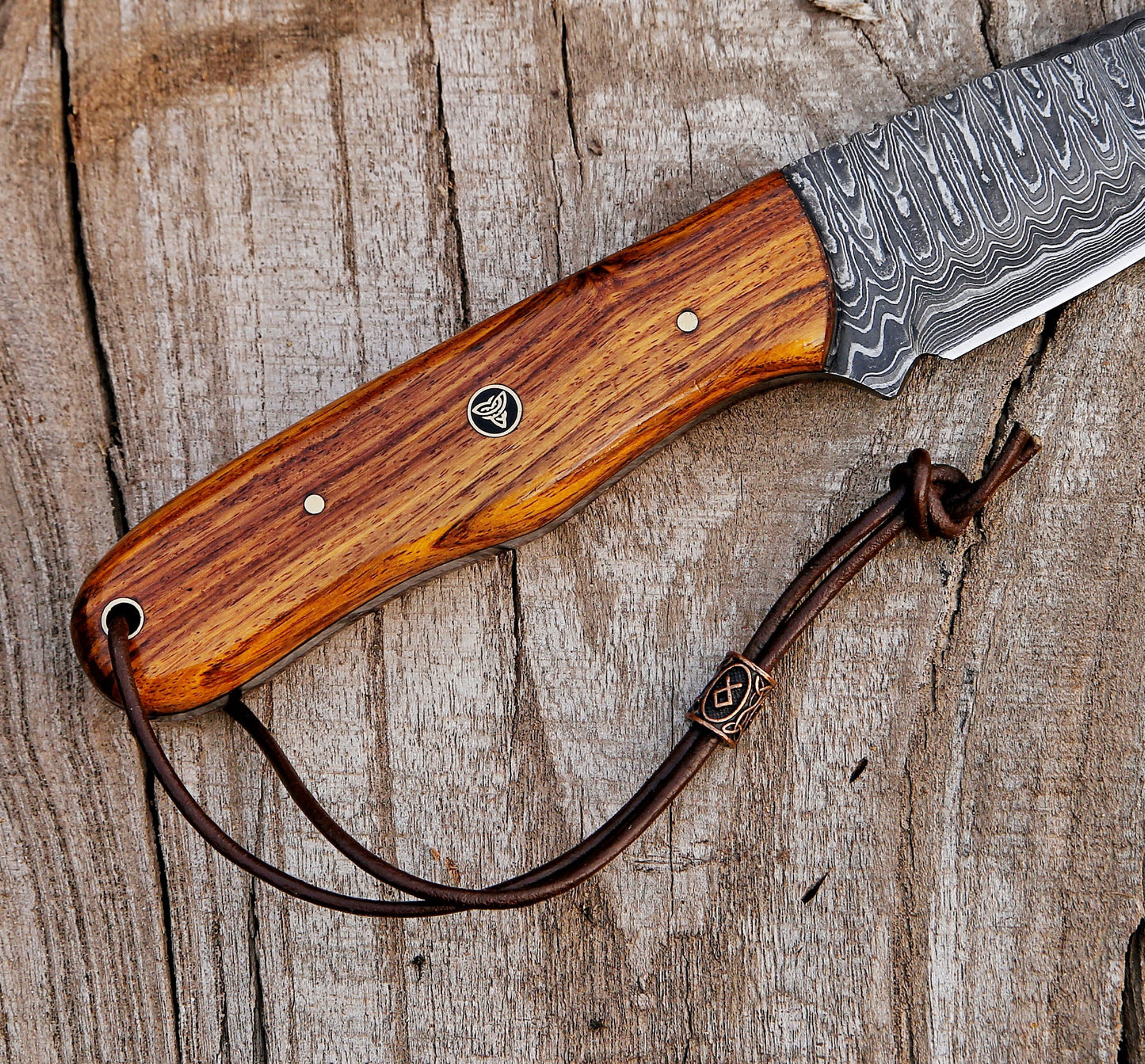 10" Custom Handmade Damascus Steel Hunting Skinning Knife